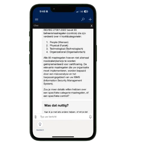 uComply AI Chat support in App